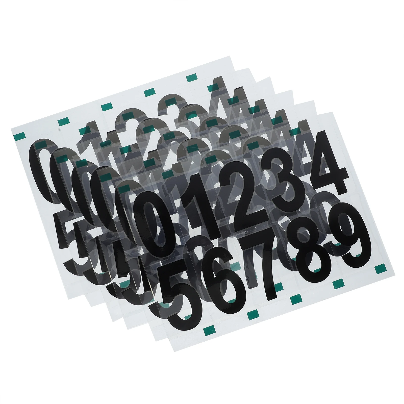 

6 Sheets Reflective Digital Labels House Address Numbers Mailbox Stickers Adhesive Signs Precut Easy Installation Visible