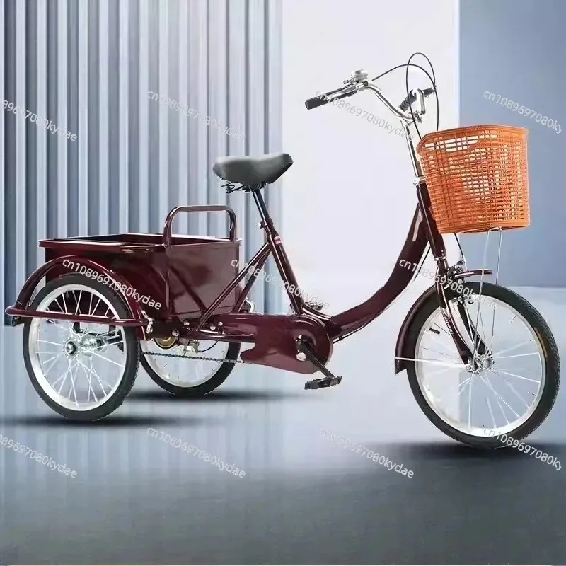 Adult Tricycle for Seniors 3-Wheel Pedal Bicycle with Easy-Step Frame for Leisure & Groceries Senior Comfort Bike