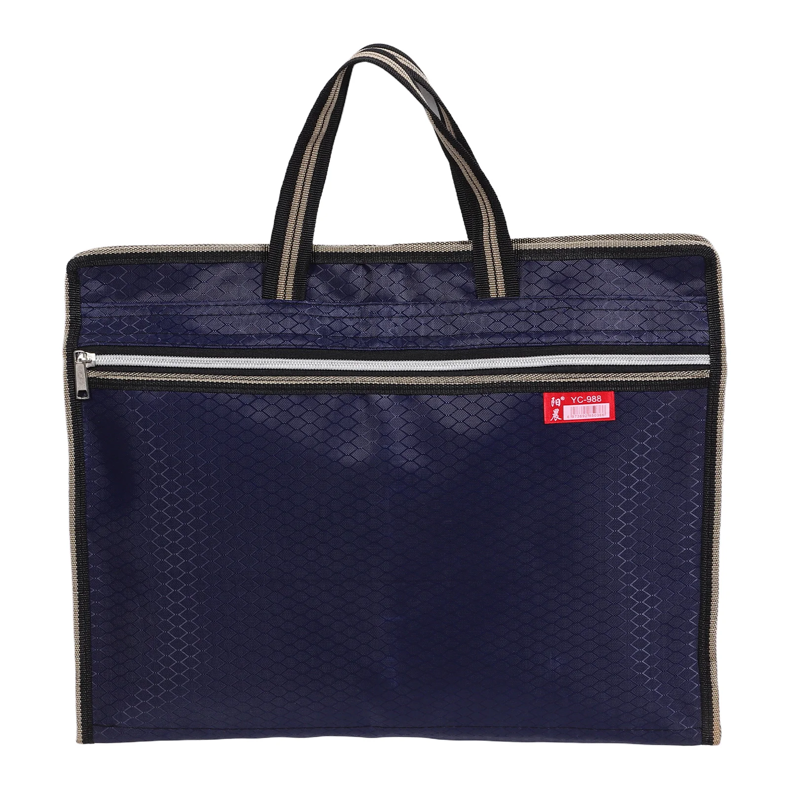

Waterproof Oxford Cloth File Briefcase Large Capacity Dual Layer Document Organizer Tote Bag for Meeting Business Office Use