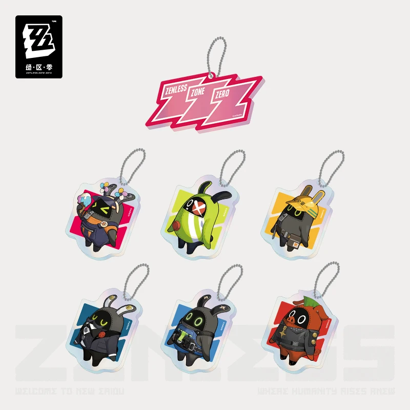 Zenless Zone Zero Official New Eridu Series Keychain Pendant Birthday Gifts