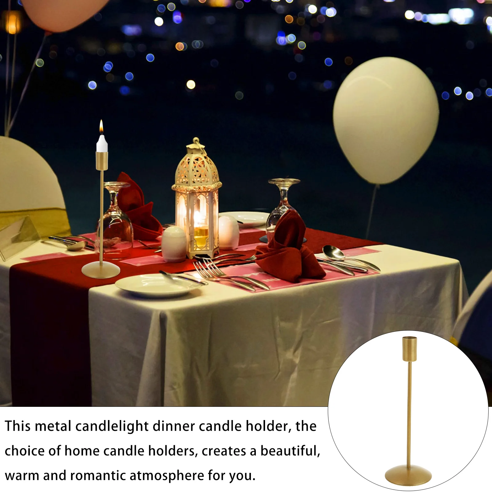 

1Pcs Metal Holder Creative Decorative Candlestick Romantic Dining Living Room Christmas Ornament Decorative Candlestick