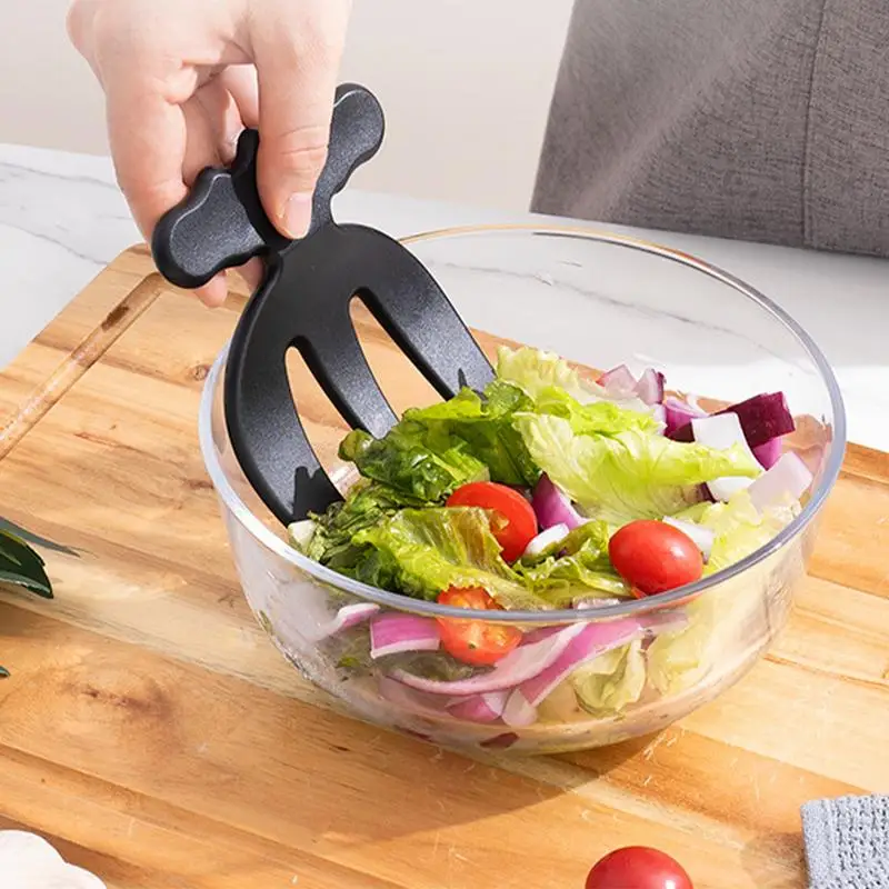 Salad Claws Set Kitchen Tossing Utensils For Salad 2PCS Wear-Resistant Salad Hands Set Portable Mixing Tongs With Wide Handle