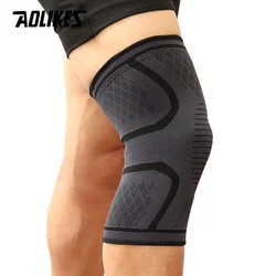 1pc Knee Compression Sleeve Elbow Pads Cycling Aolikes Knee Support Fitness Knee Pad Knee Brace Running Elastic Nylon Sport