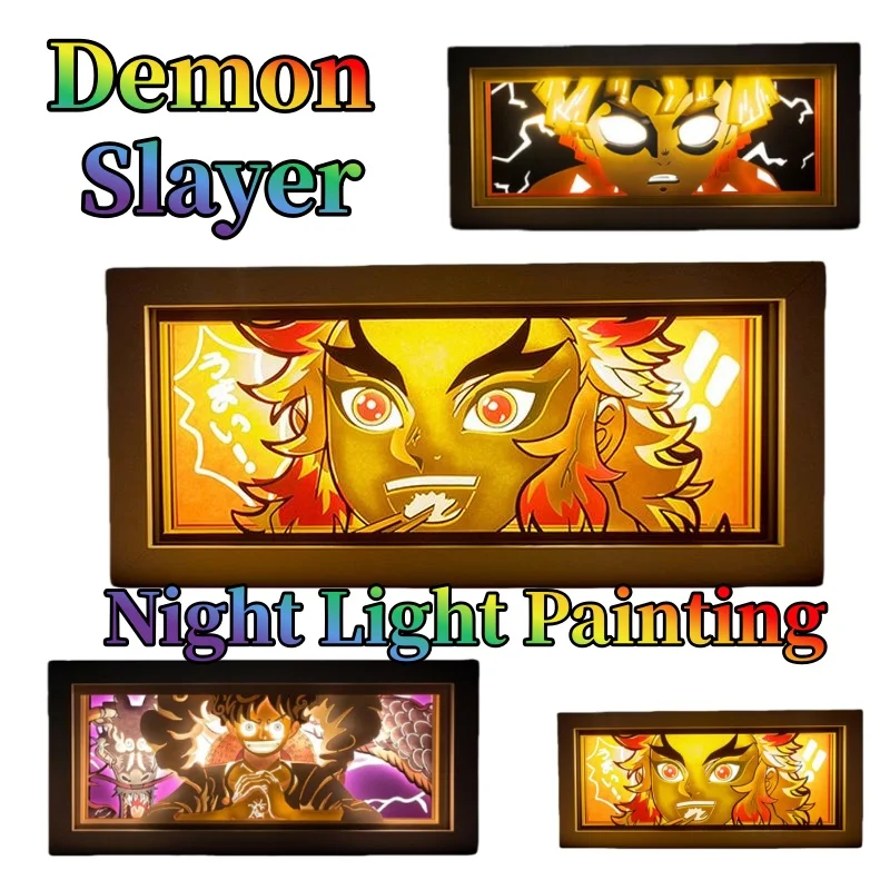 

Demon Slayer light painting cute and stylish cartoon personality creative desk lamp decoration, birthday gift for a friend