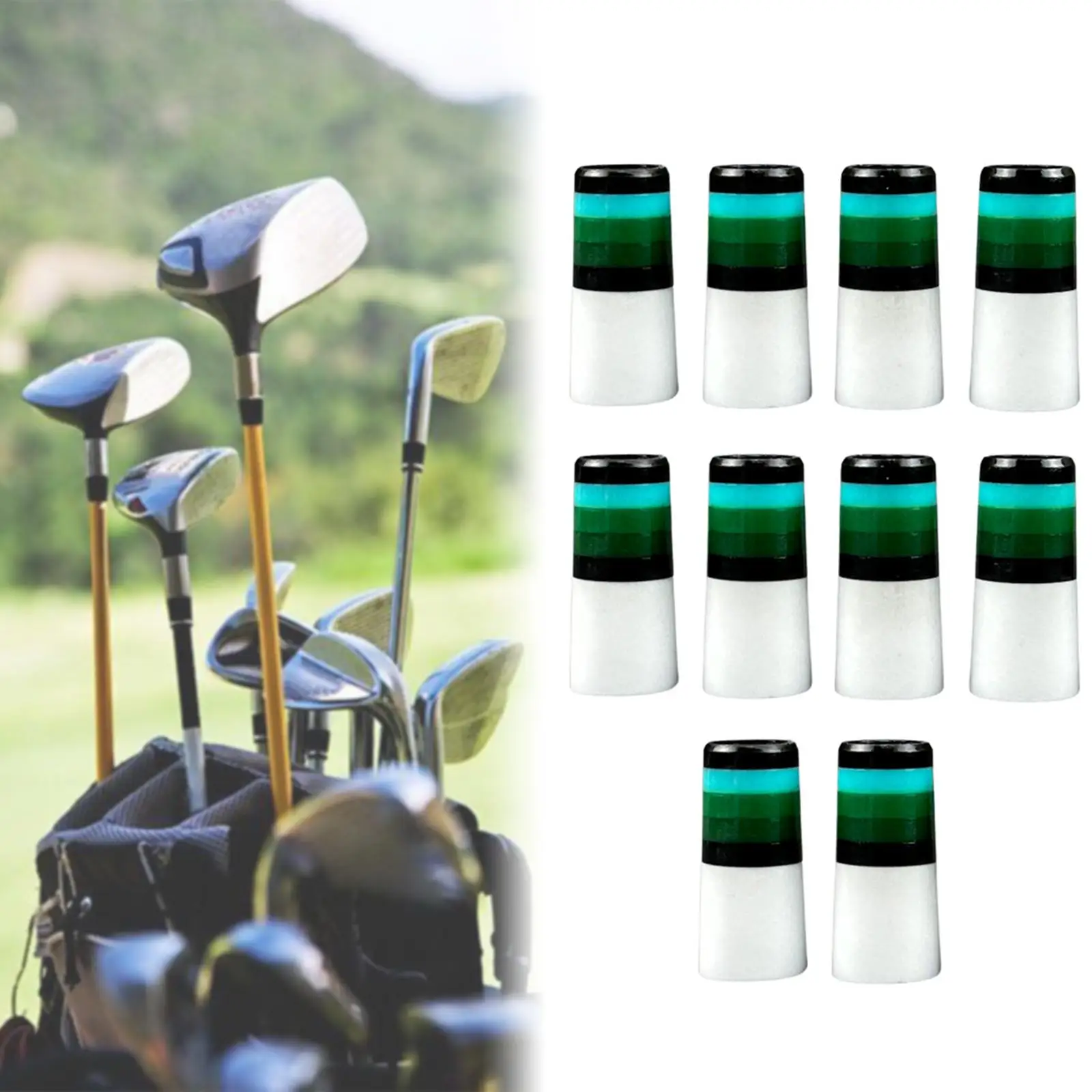 10 قطع من حلقات نادي الجولف، ترقية ملحقات الجولف ذات الأكمام الواقية المتدرجة، حلقات حديد الجولف، حلقة عمود نادي الجولف #1