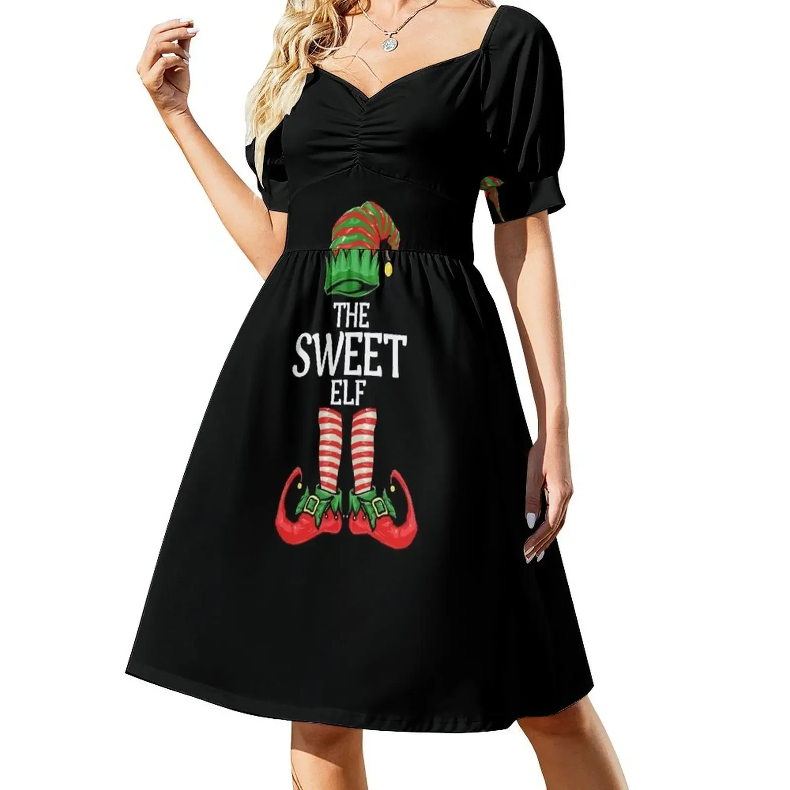 

Christmas Imp Sweet Elf Sleeveless Dress Summer women's clothing womens clothing Dress