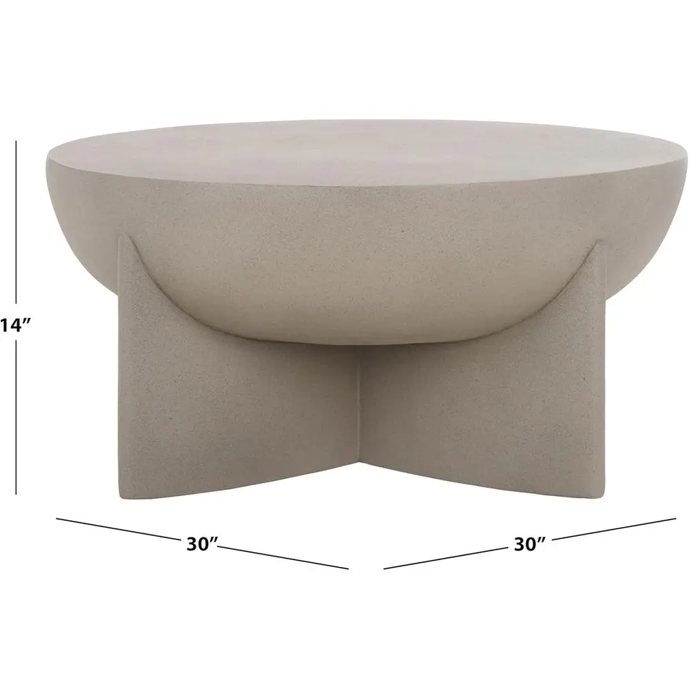 Tavolino da caffè moderno grigio Devan ern, completamente assemblato