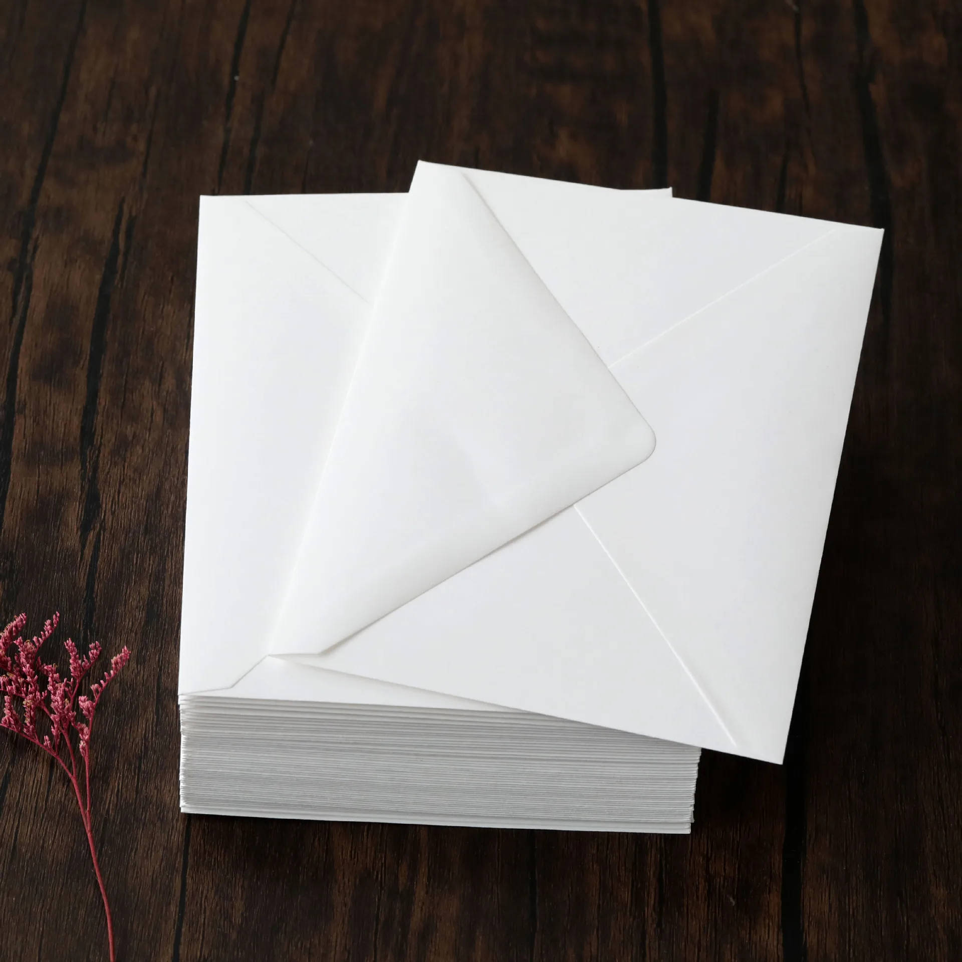 50pcs 19.5x13.5cm White Envelopes for Wedding 120g Paper Invitation Business File Folder Stationery Supplies Storage Bag