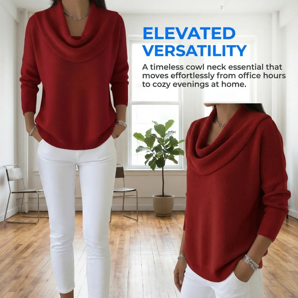 

Lightweight Sweater Women’s Swing Collar Sweater Long Sleeve Knit Pullover Slim Fit Jumper Top Soft Breathable Layering Winter