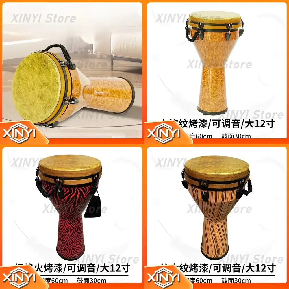 Adjustable PVC Paint Drum for African Drum 12 Inch Tunable Tambourine for Djembe Percussion Instrument Wholesale Music Tool