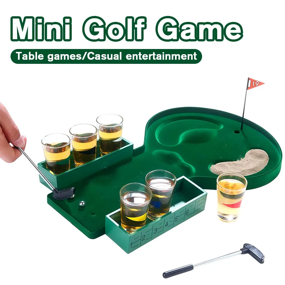 

Mini Golf Drinking Game Set – Tabletop Game, Fun Party Toy for Adults, Family Entertainment, Creative Golf Game for Bar & Home
