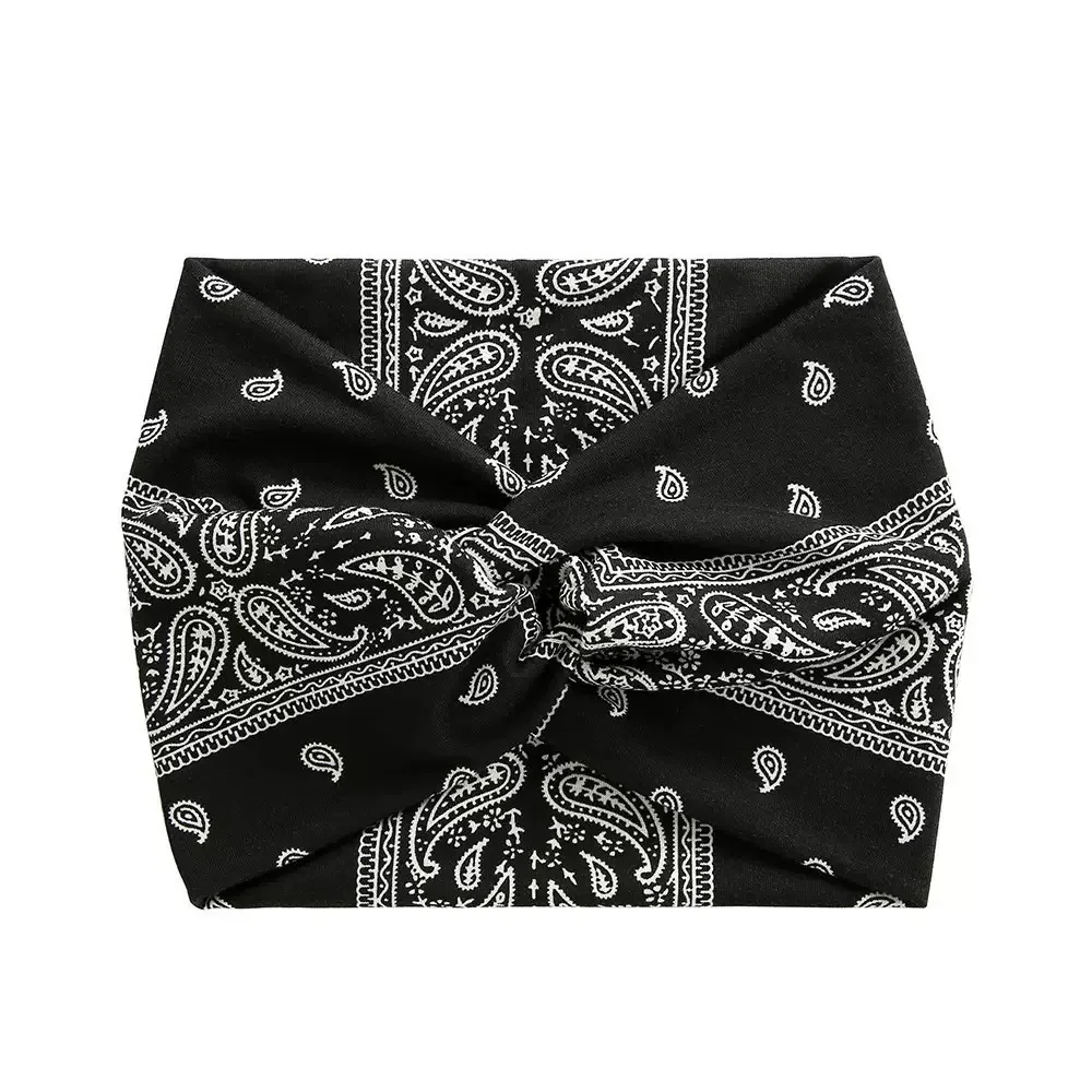 Breites Stirnband mit Bohemian-Print – wasserabsorbierend, Kreuzgurte, geeignet für Yoga, Laufen und den täglichen Gebrauch – Detail 9