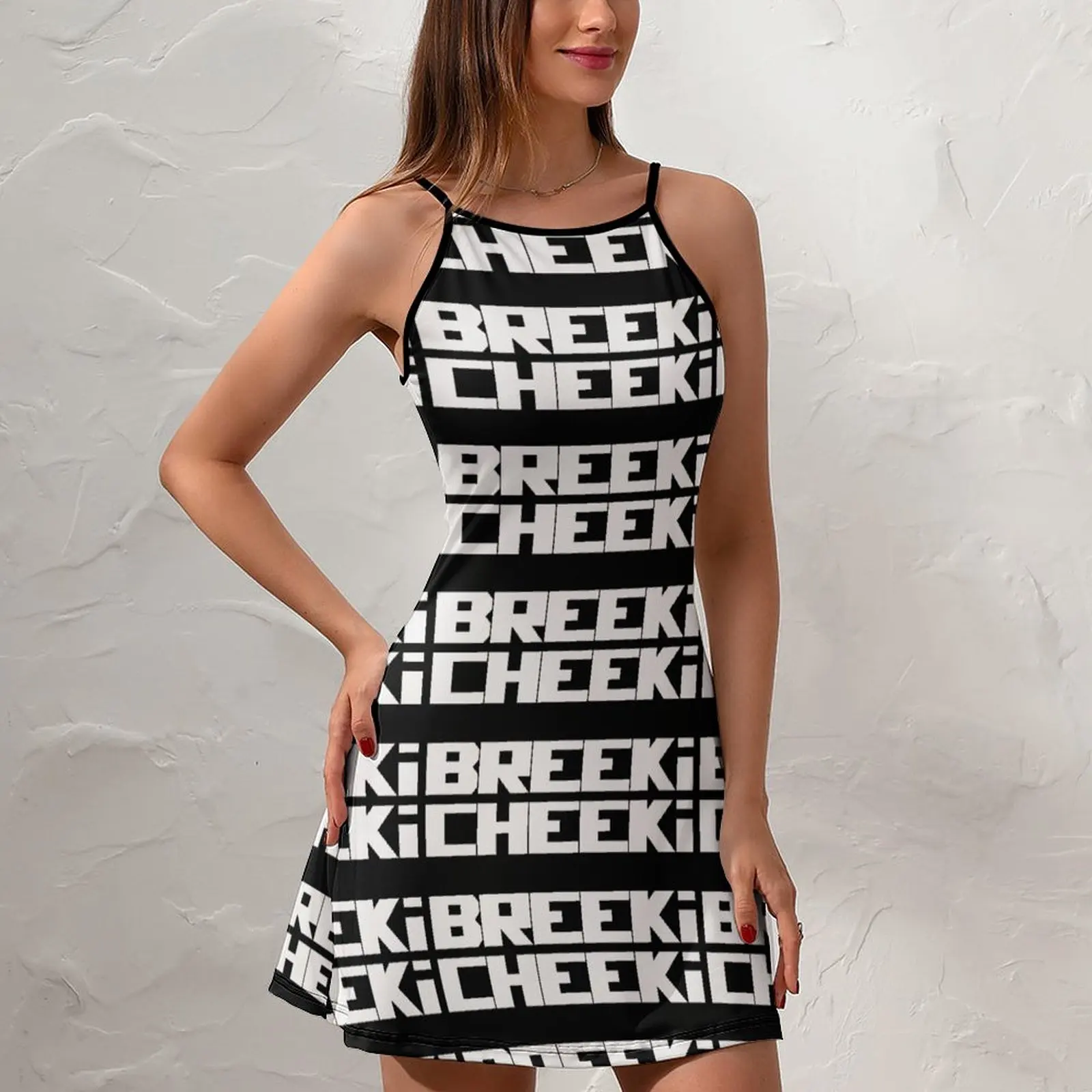 Sexy Escape From Tarkov Cheeki Breeki Essential  Women's Sling Dress Joke  Vacations  Woman's Gown Suspender Dress Novelty