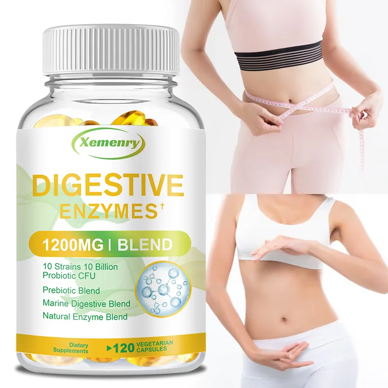 Digestive Enzyme Capsules - Nutrient Absorption, Replenishes Energy, Reduce Bloating, Support Immune, Gut and Digestion Health