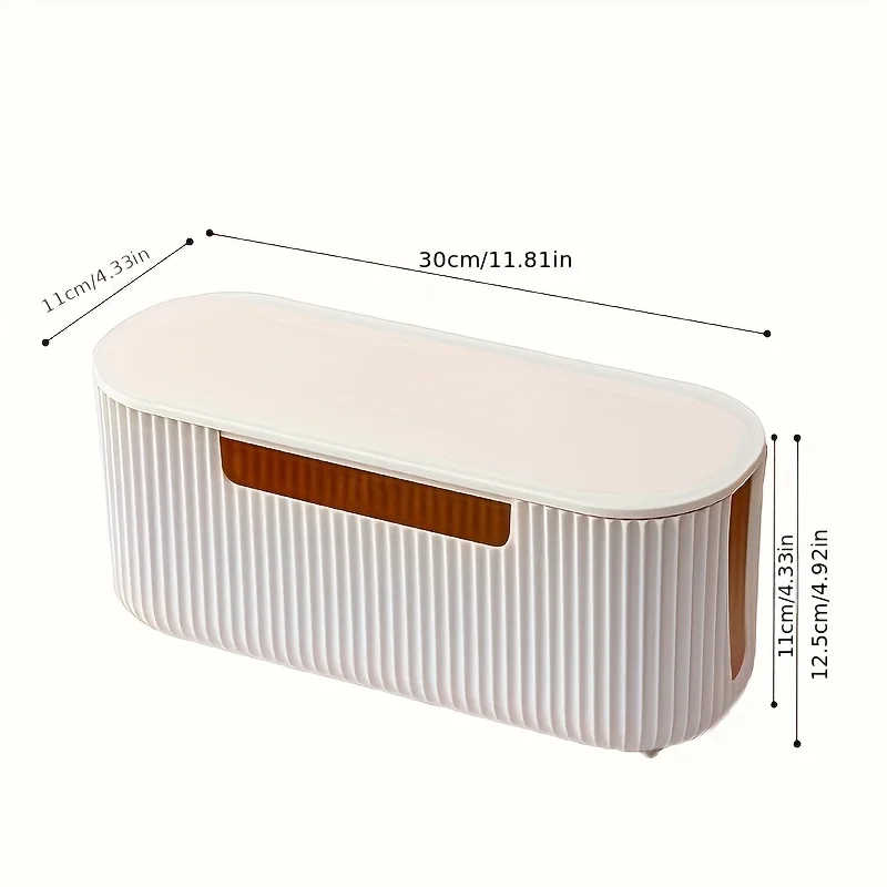 Scatola per cavi satinata, nascondere prese multiple e cavi. Durevole, sicuro per animali domestici, facile montaggio. Organizzare la tua scrivania e la casa!