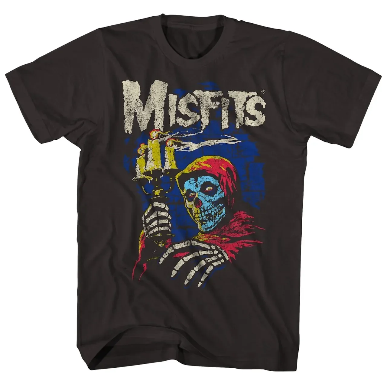 New Fashion Misfits Punk Style Tshirt Retro Street Skull Pattern Men's T-shirt