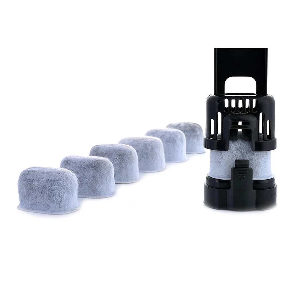 

6pcs Carbon Water Filters Replacement Non woven Holder Activated Charcoal Longer Use Better Purification Coffee