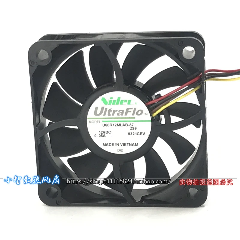 ORIGINAL U60R12MLAB-57 12V 0.05A 6015 60*60*15mm KIPAS PENDINGIN BARU RADIATOR