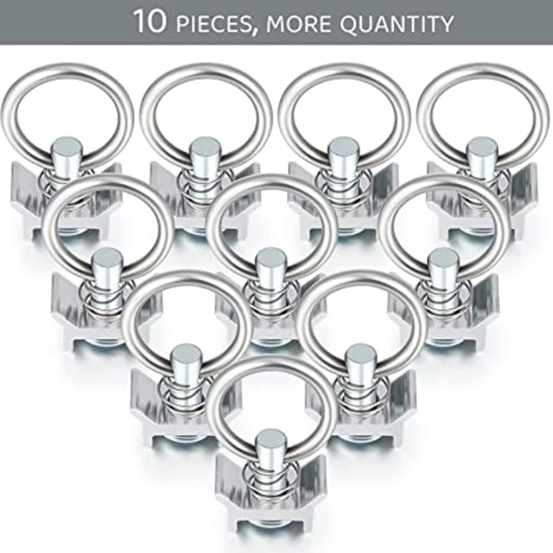 L-Shaped Airline Trailers Ring Track Fixing Single Fitting Tool Heavy Duty Spring Tie Down Anchors Dropship