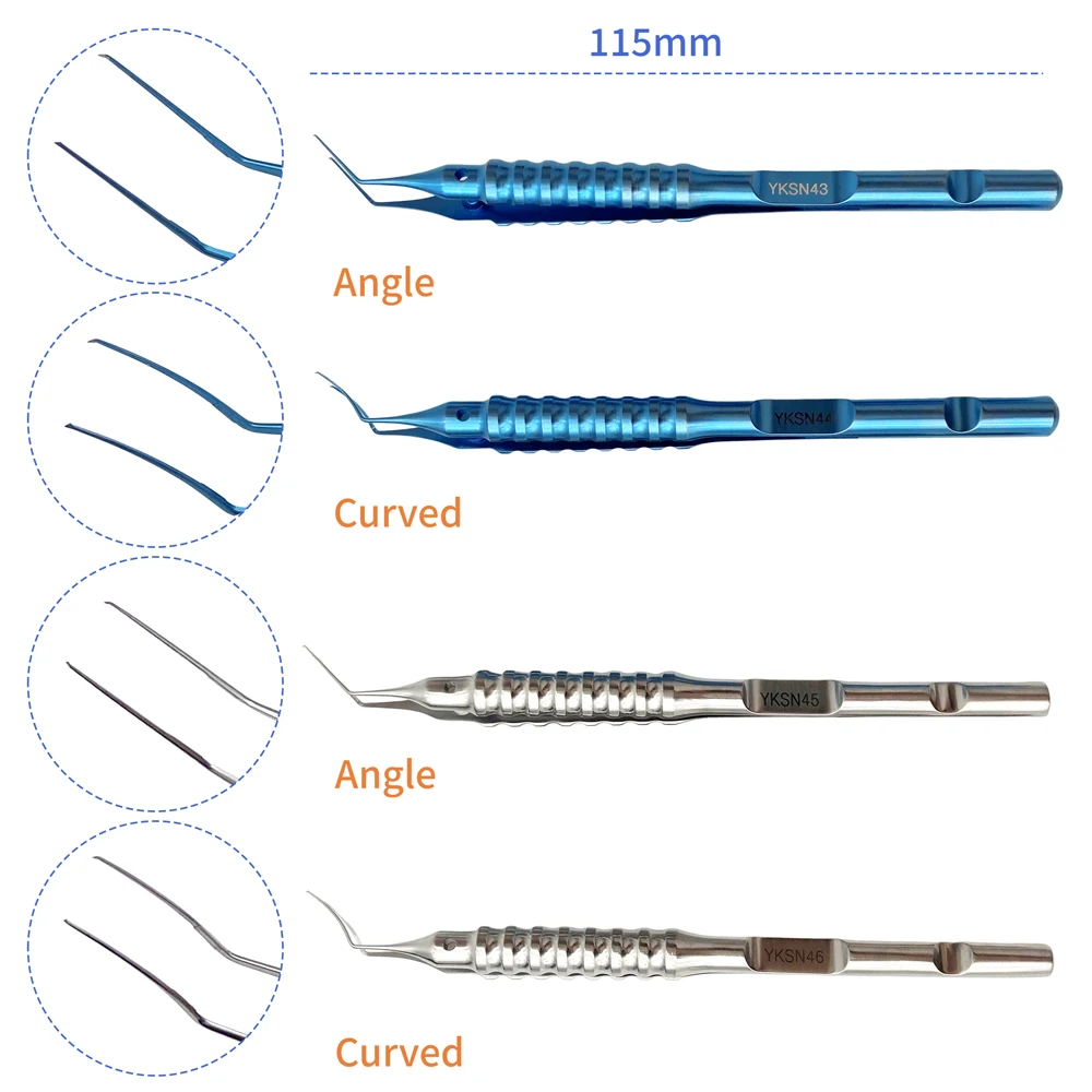 Titanium/stainless steel Capsulorhexis Forceps Ophthalmic Tweezer Ophthalmic Instrument 115mm