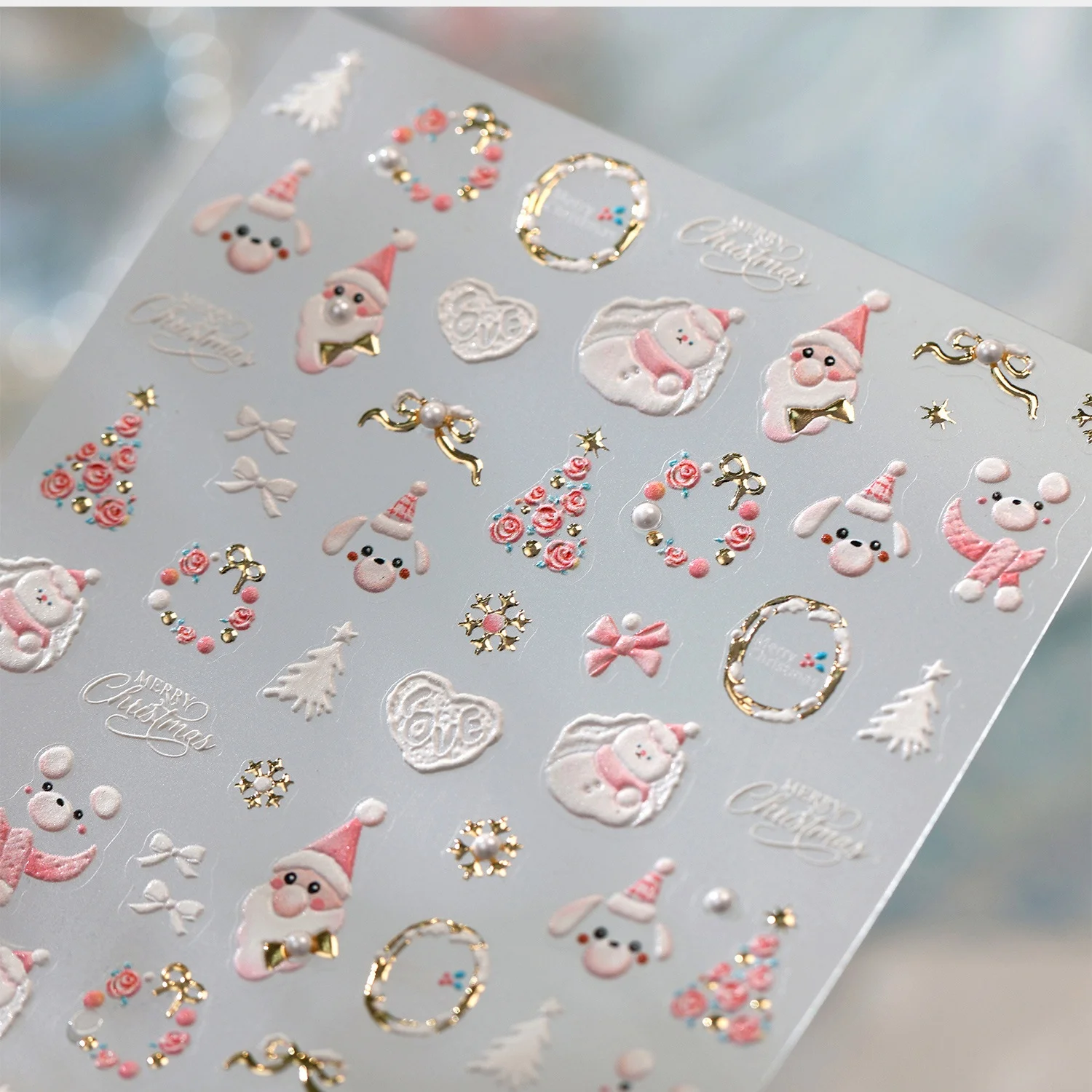 Stiker Seni Kuku 5D Natal Musi - Nail Art Xmas ulasan dan harga