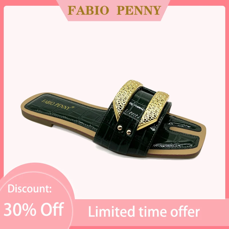 FABIO PENNY  women's slippers women's sandals summer flat bottomed Beach Flip Flops casual shoes