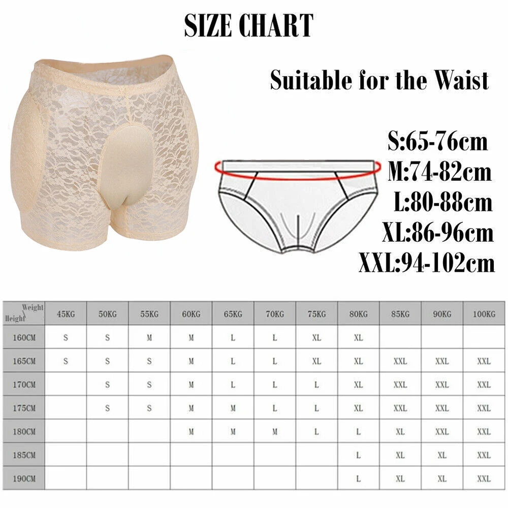 Men Lace Underwear Brief Men's Sissy Lace Shaping Briefs Hiding Gaff Underwear Perfect for Crossdressers and Transgender