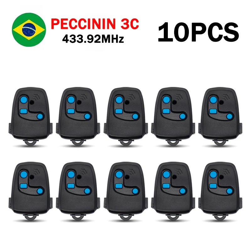 

10PCS PECCININ TX 3C 433.92MHz With Clip Remote Control Rolling Code Garage Door Opener PECCININ 3C Wireless Hand Transmitter