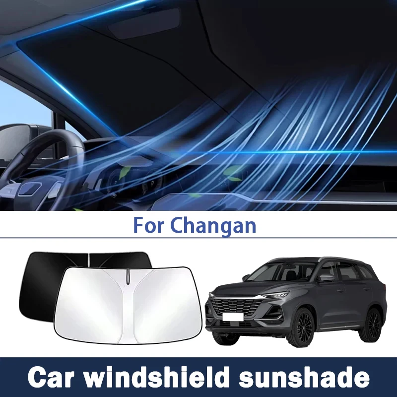 

It is suitable for Changan CS75plus Dark Blue Yidong UNIV Car Sunshade Front Curtain Cover Sunscreen Heat Shield Umbrella