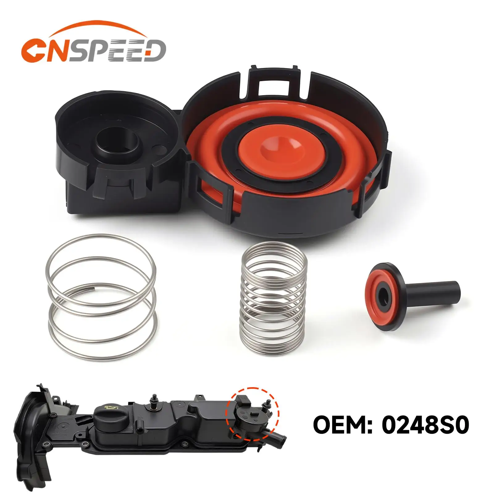 

9688939180 / 9689112980 For Peugeot Citroen Psa Volvo Ford 1.6Hdi 8V PCV Valve Cover Repair Kit Valve Cap With Membrane 0248.S0