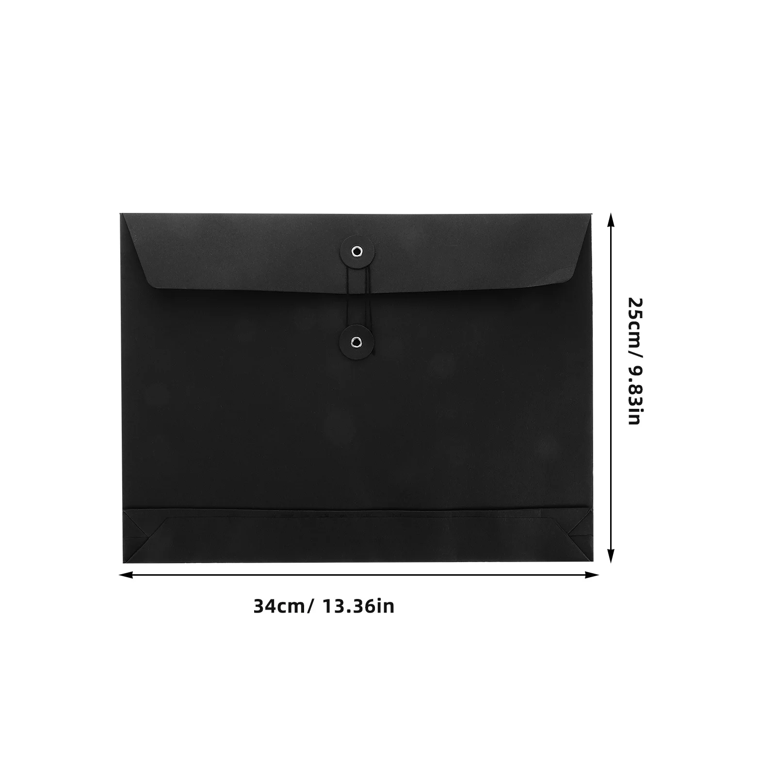 5 قطعة A4 حقيبة مغلف بطاقة سوداء كرافت ورقة منظم الملفات سعة كبيرة لتخزين المستندات المهنية المحمولة