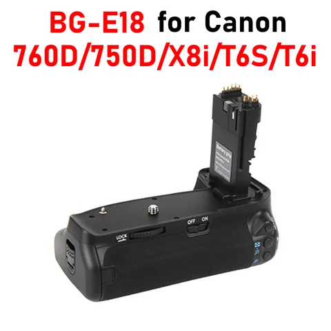 BG-E18 수직 배터리 그립, 캐논 760D 750D X8i T6S T6i BG-E18 배터리 그립