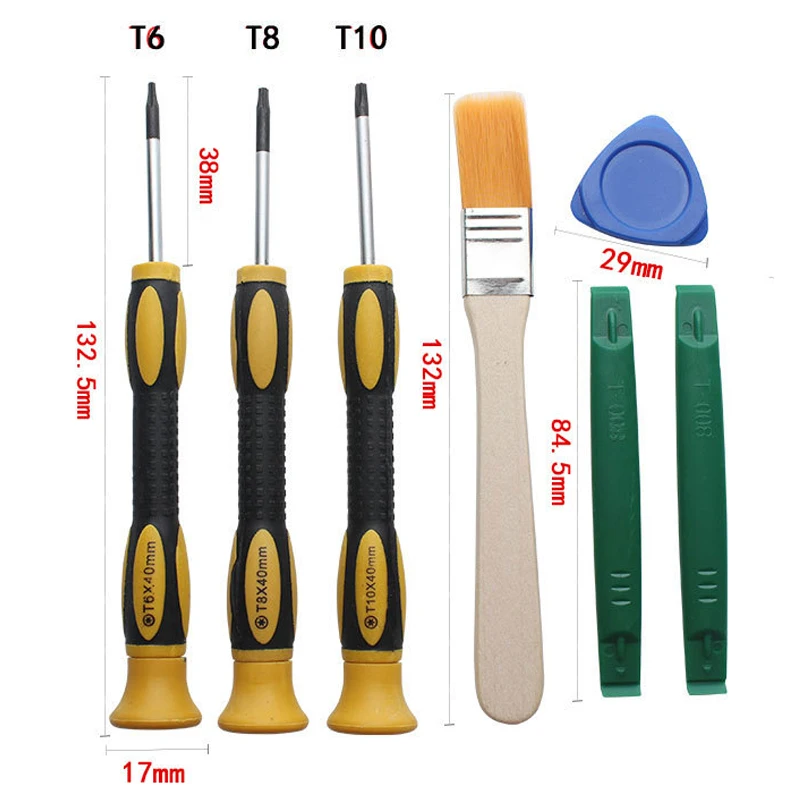 7 ชิ้น/เซ็ตไขควงซ่อมเครื่องมือ T8 T6 T10 สกรูเปิดเครื่องมือสําหรับ Xbox/PS3/ PS4 โทรศัพท์มือถือมือถอดชุดเครื่องมือ