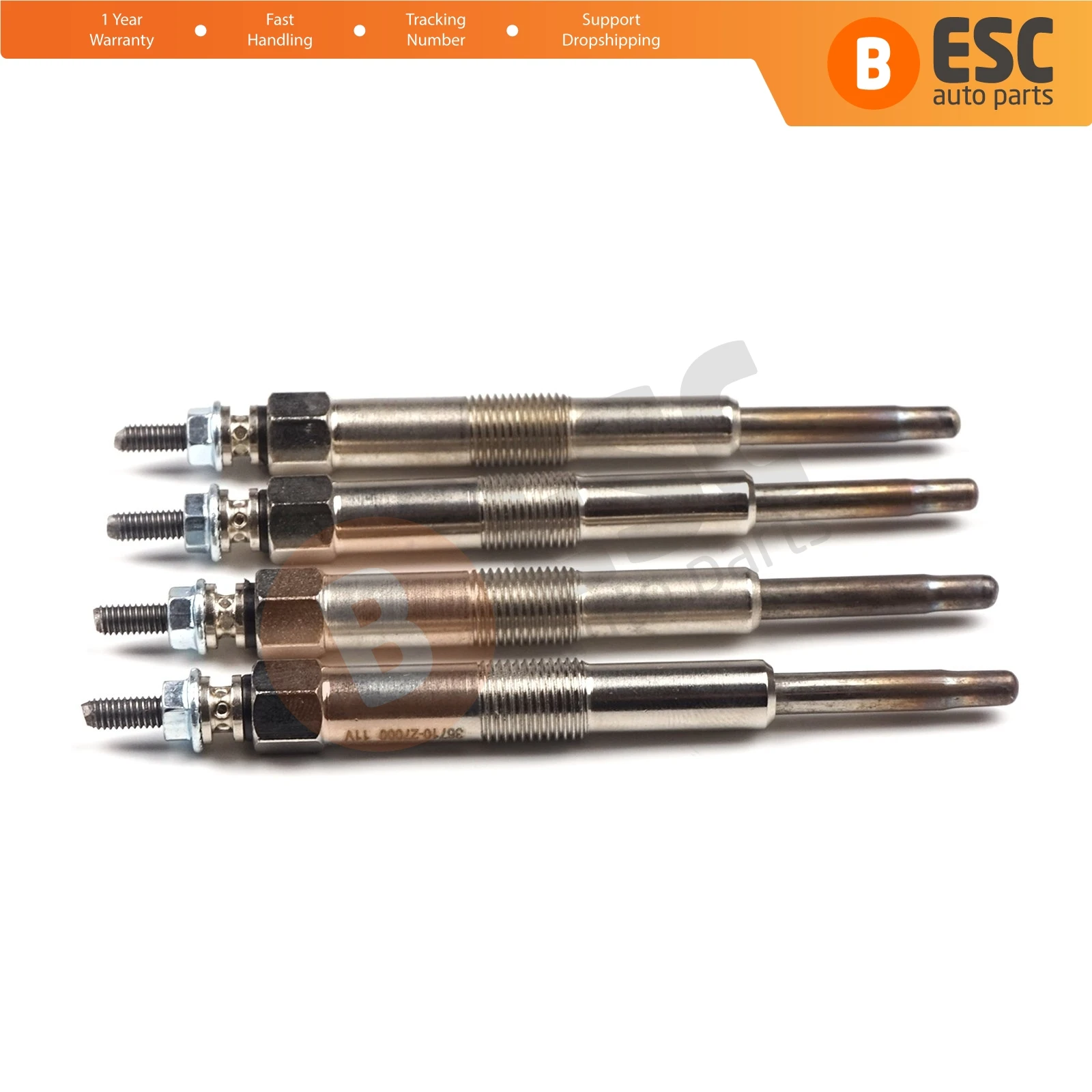 ESC Auto Parts EGP59-1 4 Pcs Heater Glow Plugs GX102, 0100 226422 for Kia Hyundai 1.5-2.0-2.9 CRDI Free Shipment Made in Turkey