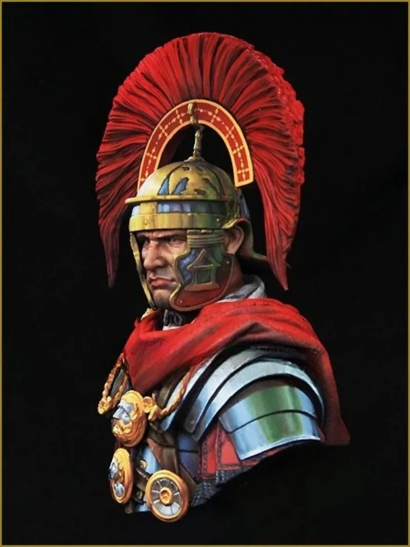 1/10 Scale Resin Bust Assembled Model Kit Ancient Roman Officer History Hobby Miniature Sculpture Unassembled and Unpainted view 3