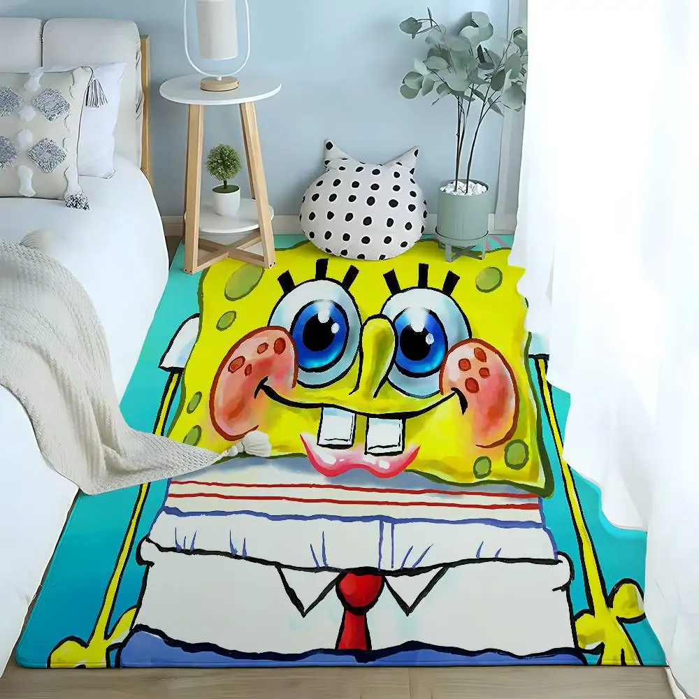 S-Spongebob Squarepants Floor Mats Home Laundry Rug Carpet For Living Room Decor Lounge Area Anti-slip Foot Mat Entrance Doormat