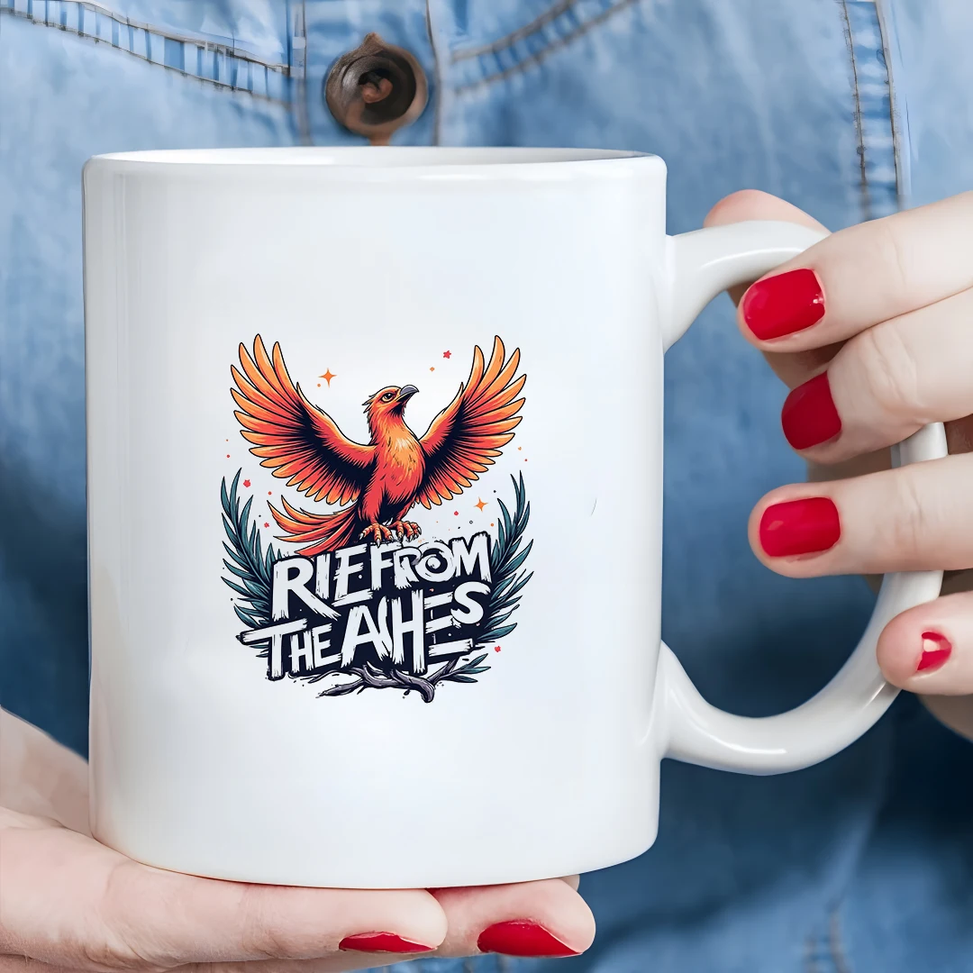 

11oz Phoenix Soaring Mug + Ashes to Rise Cup + Kids Christmas Gift Cup + Family Office Cup