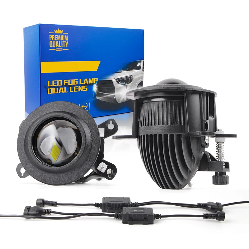 

2.0 Turn 3.0 H11 Led fog light white light Bi Led lens Projector High low light 6000K headlight for Toyota 2Inch 3Inch fog lamp