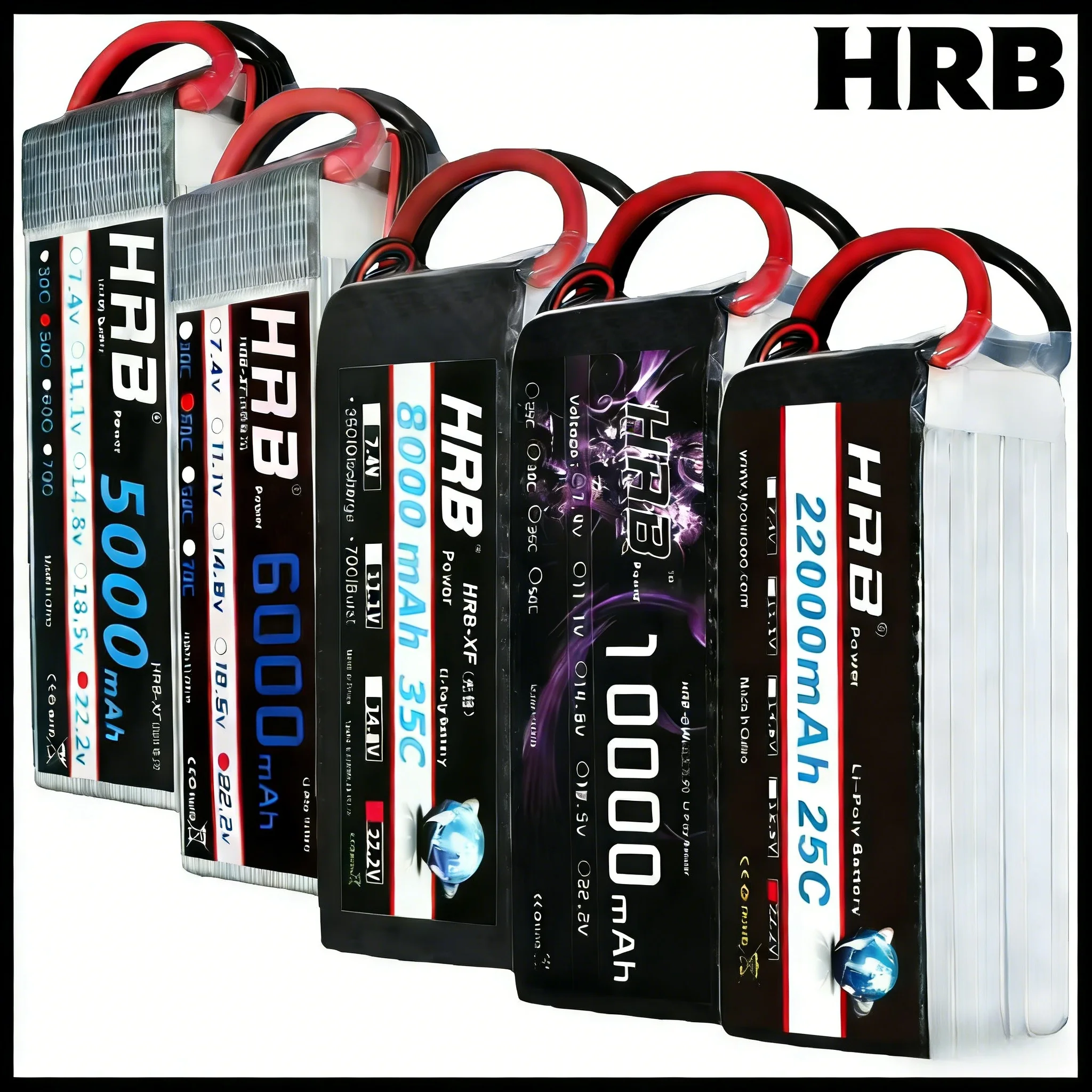 6S Lipo Battery 22.2V 5000Mah - HRB High-Discharge Rate Lipo Battery 5000mAh-22000mAh