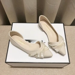 2024 New Arrival Spring Autumn Pointed Toe Comfortable Casual Retro Elegant Women's Shoes Shallow Mouth Breathable Flat Shoes