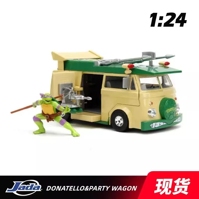 

1:24 DONATELLO & PARTY WAGON Высокая имитация литья под давлением автомобиля из металлического сплава, модель автомобиля, коллекция детских игрушек, подарки