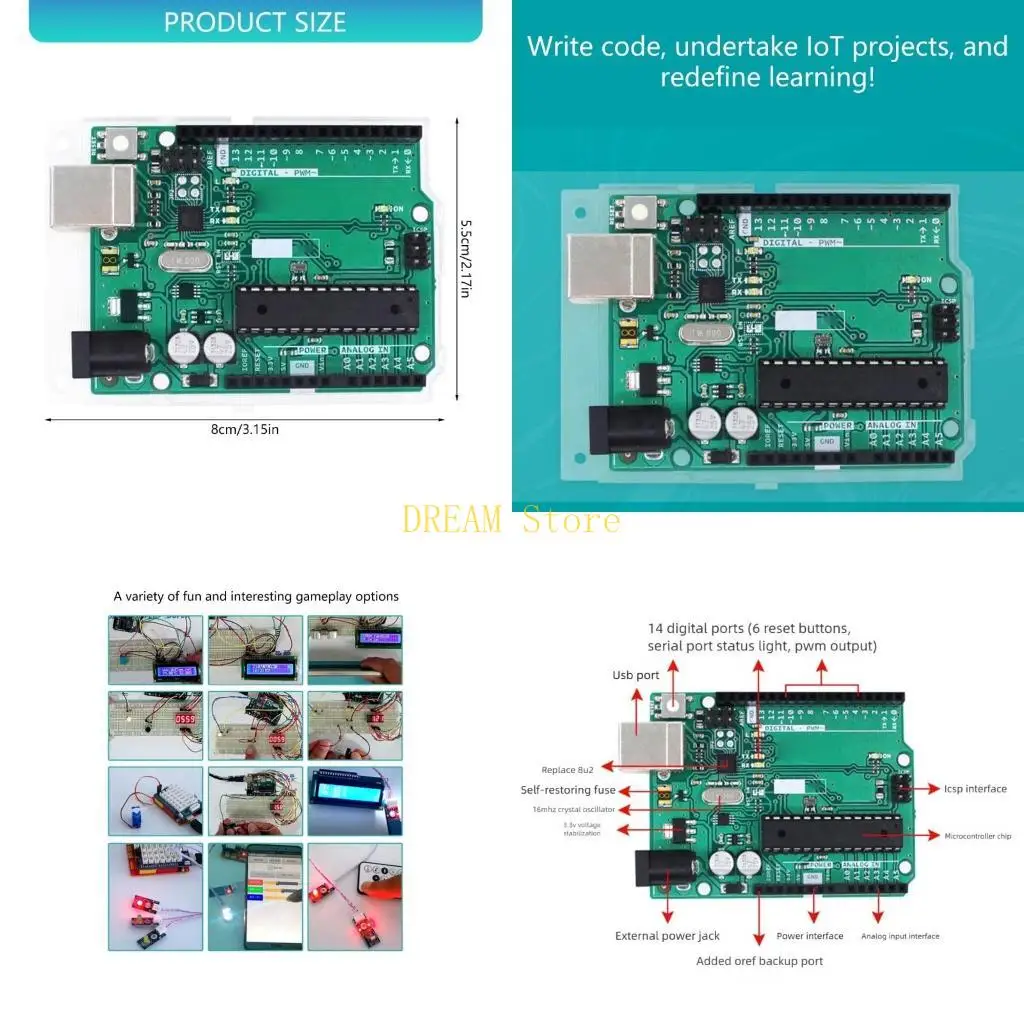 

Professional Microcontroller Board C Language Programming ATMEGA328 Educational best sale