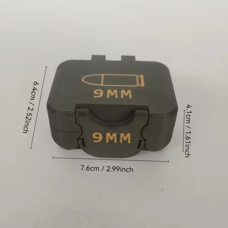 Leichtes taktisches Munitionsfach für 9-mm-Munition, 15-Runden-Tasche mit Druckknopfverschluss und herausnehmbarem Innenfutter. – Detail 1