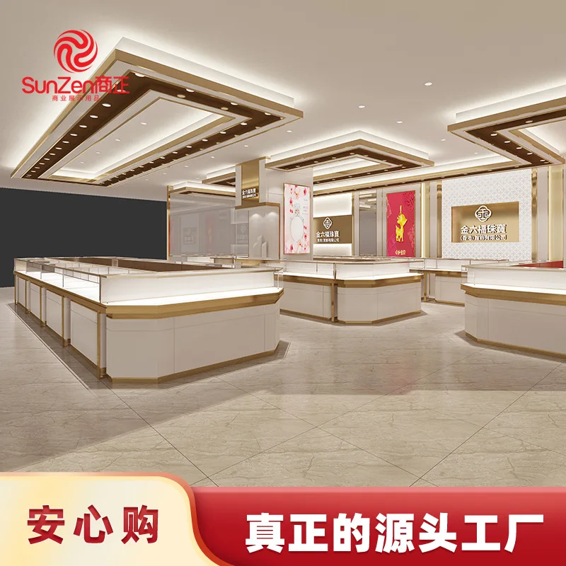 Customized.Jewelry Showcase Simple Paint Silver Jewelry Cabinet Show Custom Jade Cabinet Customization