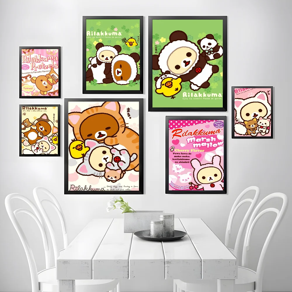 Cute Cartoon Anime R-Rilakkuma Poster High Quality Wall Art for