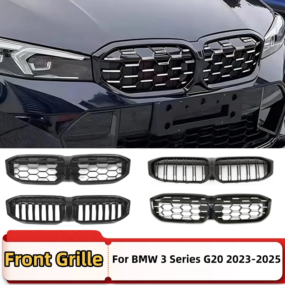 

Front Inlet Grille Bumper Kidney Grill Mesh Tuning Accessories For BMW 3 Series G20 G21 LCI 2023-2025 330i 320d M340i Body Kit