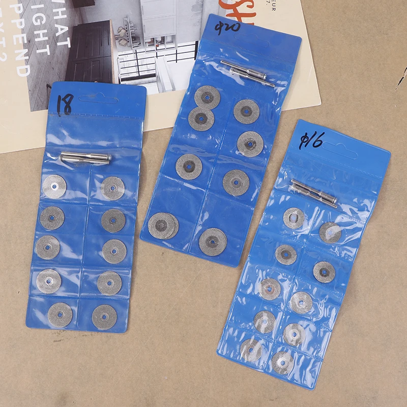 10pcs Mini Sharp Diamond Cutting Rotary Tool Cutting Discs With Holes DIY Tools Accessories