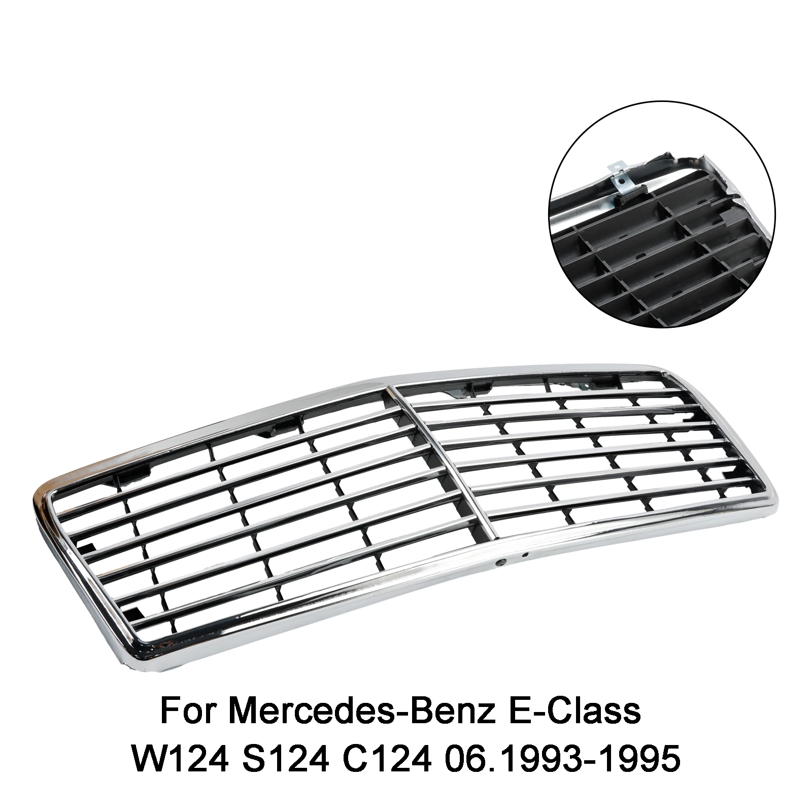 Artudatech Front Bumper Grille Grill Fit Mercedes-Benz E-Class W124 S124 C124 1993 1994 1995