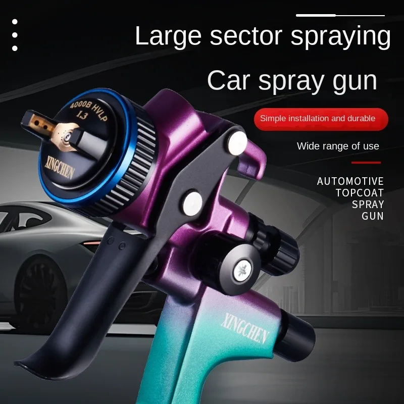 HVLP New 1.3mm Pneumatic Spray Gun Automotive Sheet Metal Furniture Spray Paint Metal Paint Cover Gloss Paint Coating Tools
