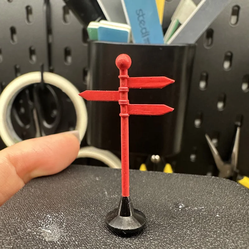 New Product 1/64 3D Printing Simulation Guide Sign Miniature Scene Model DIY Hand Drawn Scene Props Ornament Toys Collection